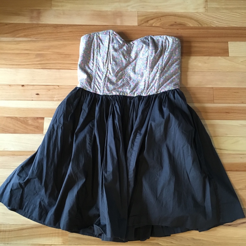 Anthropology strapless dress